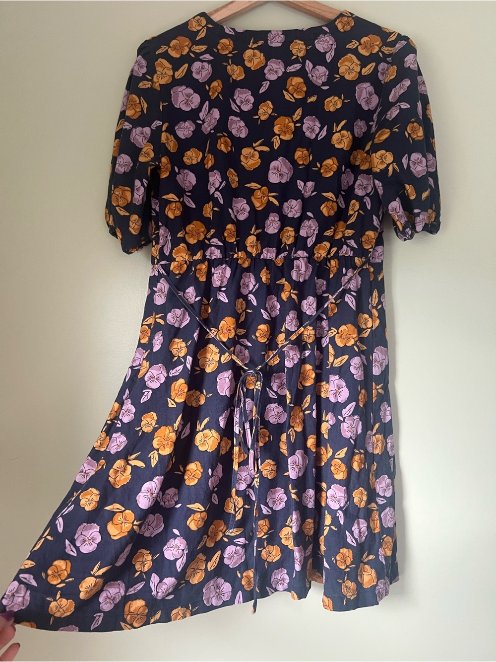 Princess Highway pansy print linen dress